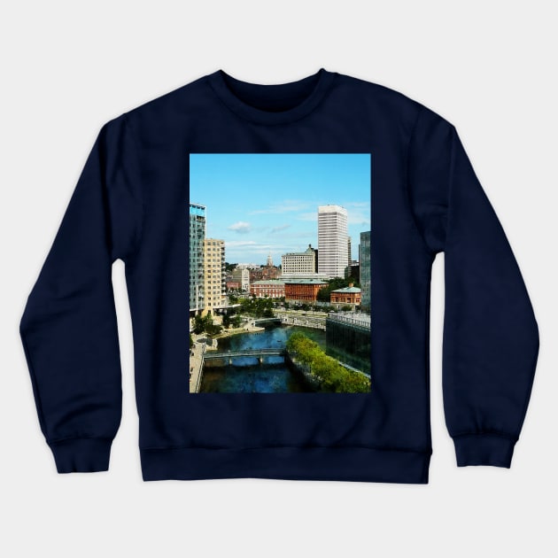 Providence RI Skyline Crewneck Sweatshirt by SusanSavad